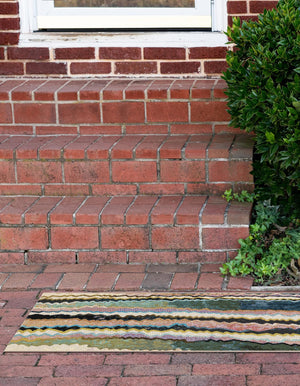Multicolor 3' x 12' Outdoor Modern Runner Rug