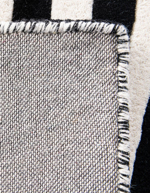 Black and White 7' 10 x 7' 10 Vortex Wool Square Area Rug Hand Tufted 100% Wool Pile & Cotton Backing All Natural Luxury 3D Carpet for Sale at Rug Engine