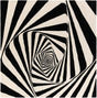 Black and White 7' 10 x 7' 10 Vortex Wool Square Area Rug Hand Tufted 100% Wool Pile & Cotton Backing All Natural Luxury 3D Carpet for Sale at Rug Engine