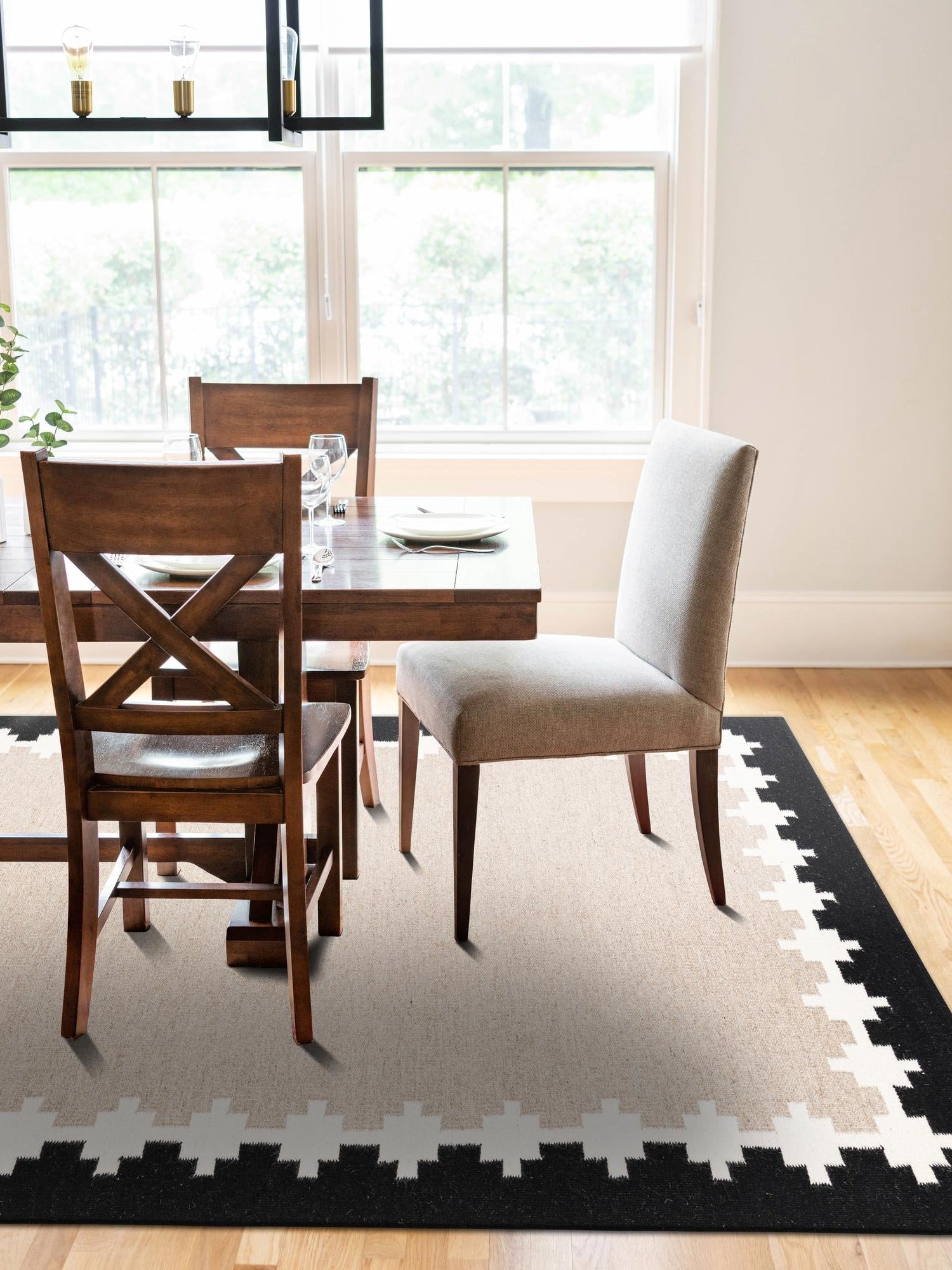 Gray and Black 9' x 12' Kilim Wool Rectangle Area Rug Hand Woven All Natural Traditional Carpet for Unique Home Interior Design for Sale at Rug Engine