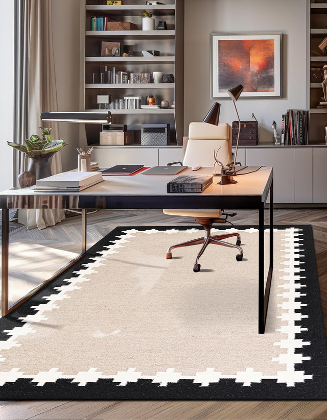 Gray and Black 3' 1 x 5' 1 Kilim Wool Rectangle Area Rug Hand Woven All Natural Traditional Carpet for Unique Home Interior Design for Sale at Rug Engine
