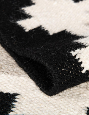 Gray and Black 9' x 12' Kilim Wool Rectangle Area Rug Hand Woven All Natural Traditional Carpet for Unique Home Interior Design for Sale at Rug Engine