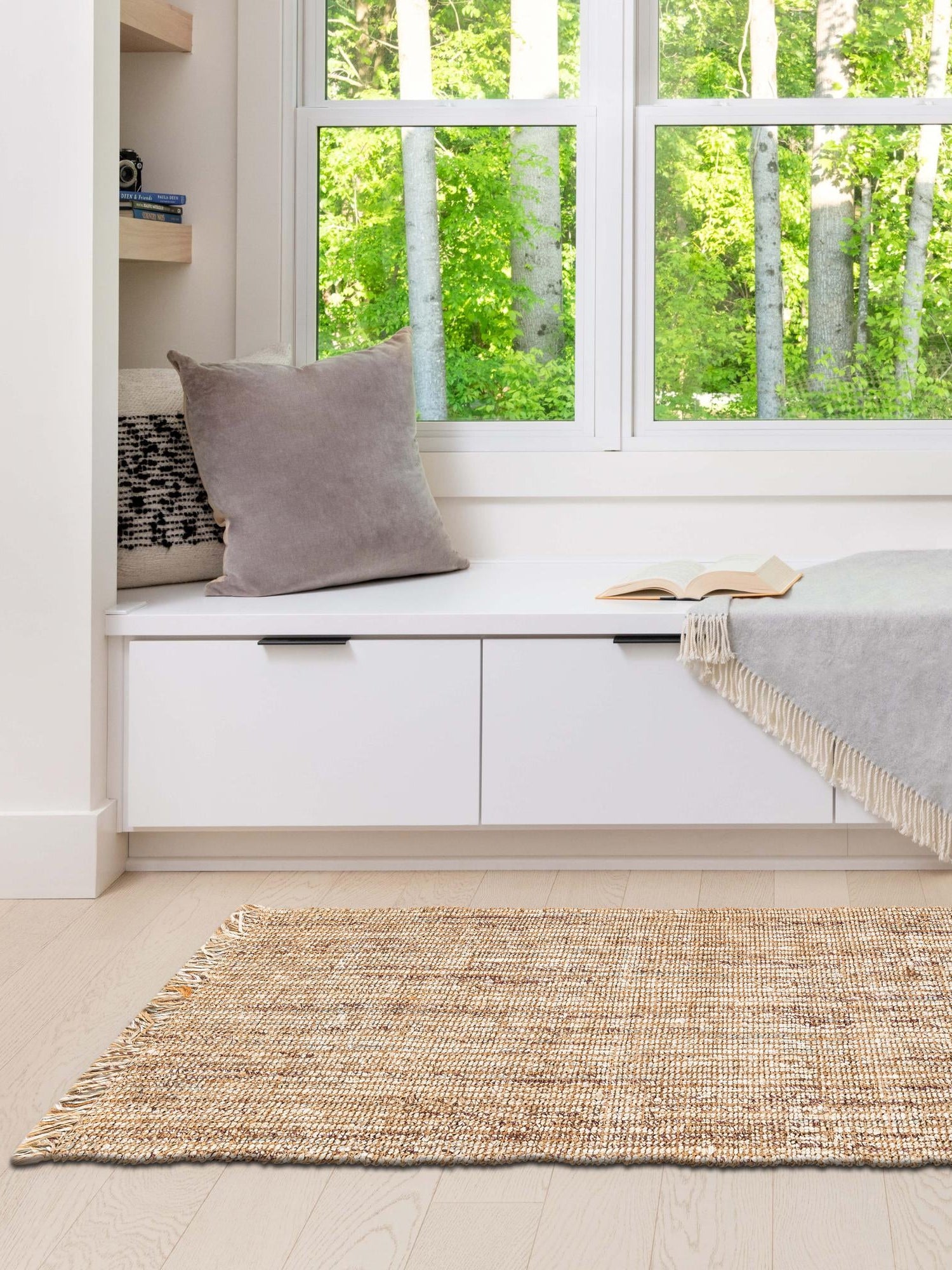 Natural 2' x 5' 1 Chunky Jute Runner Area Rug 100% All Natural Jute Sustainable Eco-Friendly Carpet Mat for Natural Interior Design Homes for Sale at Rug Engine