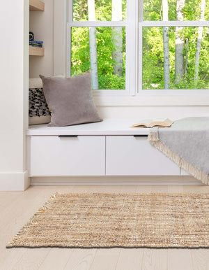 Natural 2' x 5' 1 Chunky Jute Runner Area Rug 100% All Natural Jute Sustainable Eco-Friendly Carpet Mat for Natural Interior Design Homes for Sale at Rug Engine