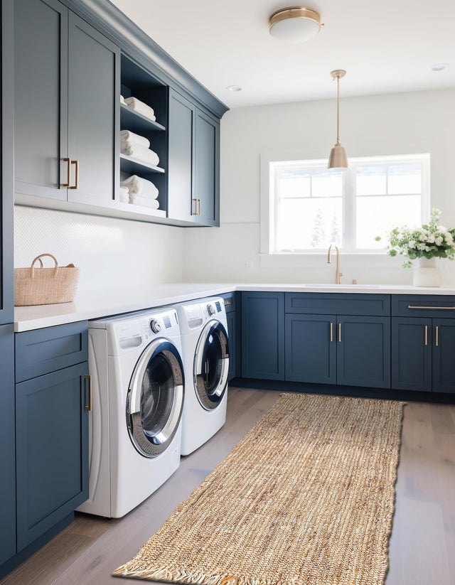 Natural 2' x 8' Chunky Jute Runner Area Rug 100% All Natural Jute Sustainable Eco-Friendly Carpet Mat for Natural Interior Design Homes for Sale at Rug Engine