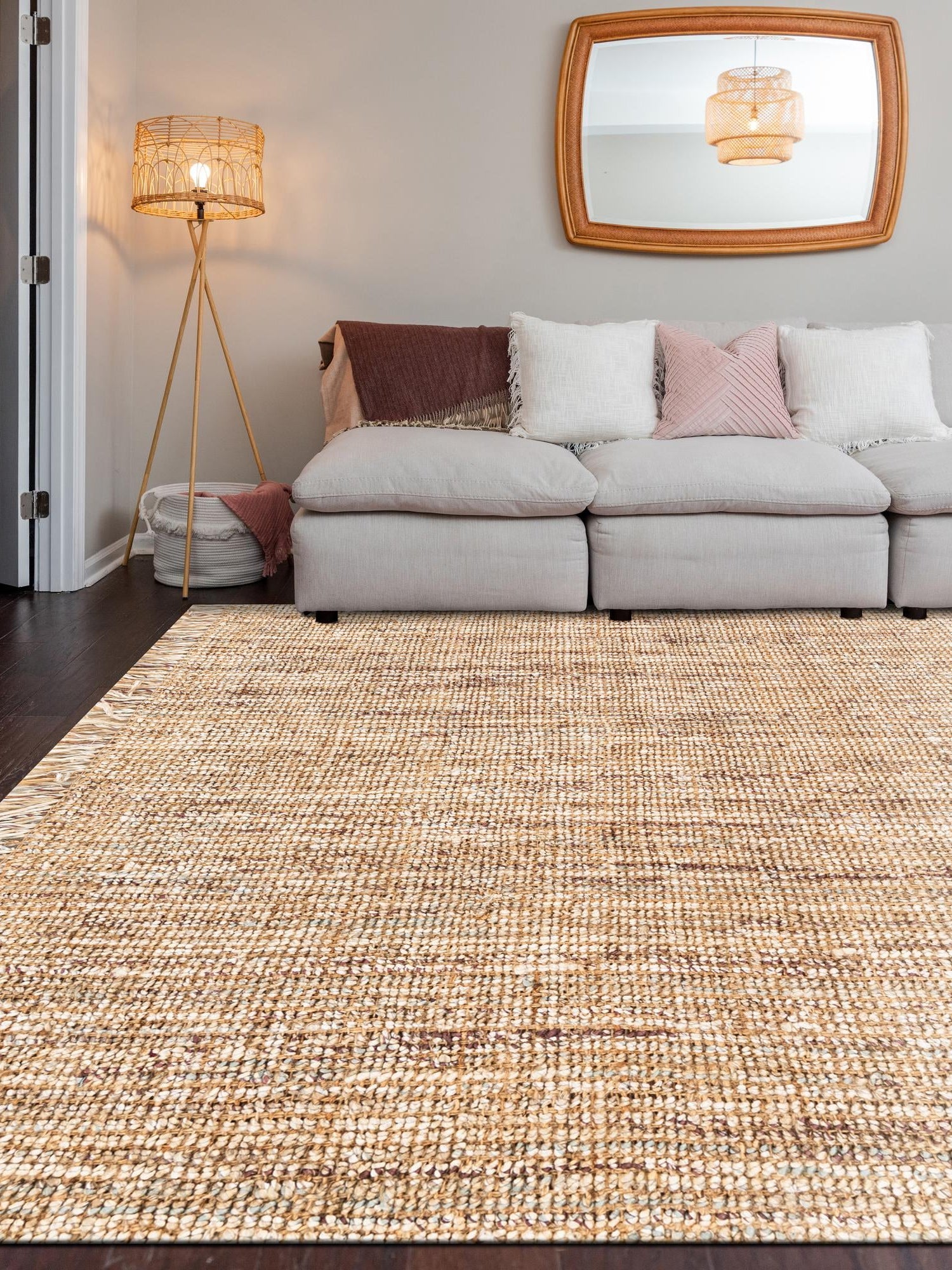 Natural 9' x 12' Chunky Jute Rectangle Area Rug 100% All Natural Jute Sustainable Eco-Friendly Carpet Mat for Natural Interior Design Homes for Sale at Rug Engine