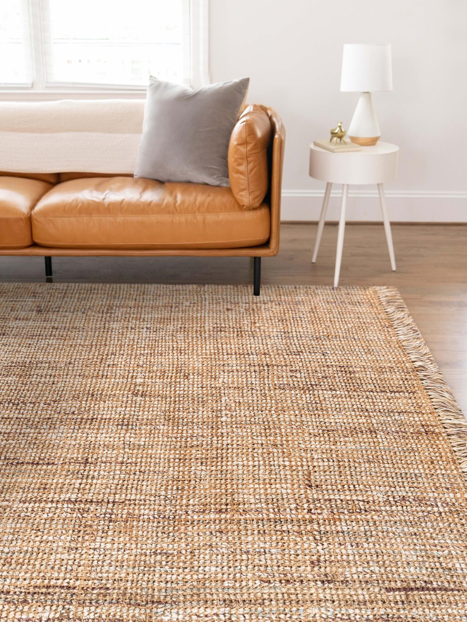 Natural 3' 1 x 5' 1 Chunky Jute Rectangle Area Rug 100% All Natural Jute Sustainable Eco-Friendly Carpet Mat for Natural Interior Design Homes for Sale at Rug Engine