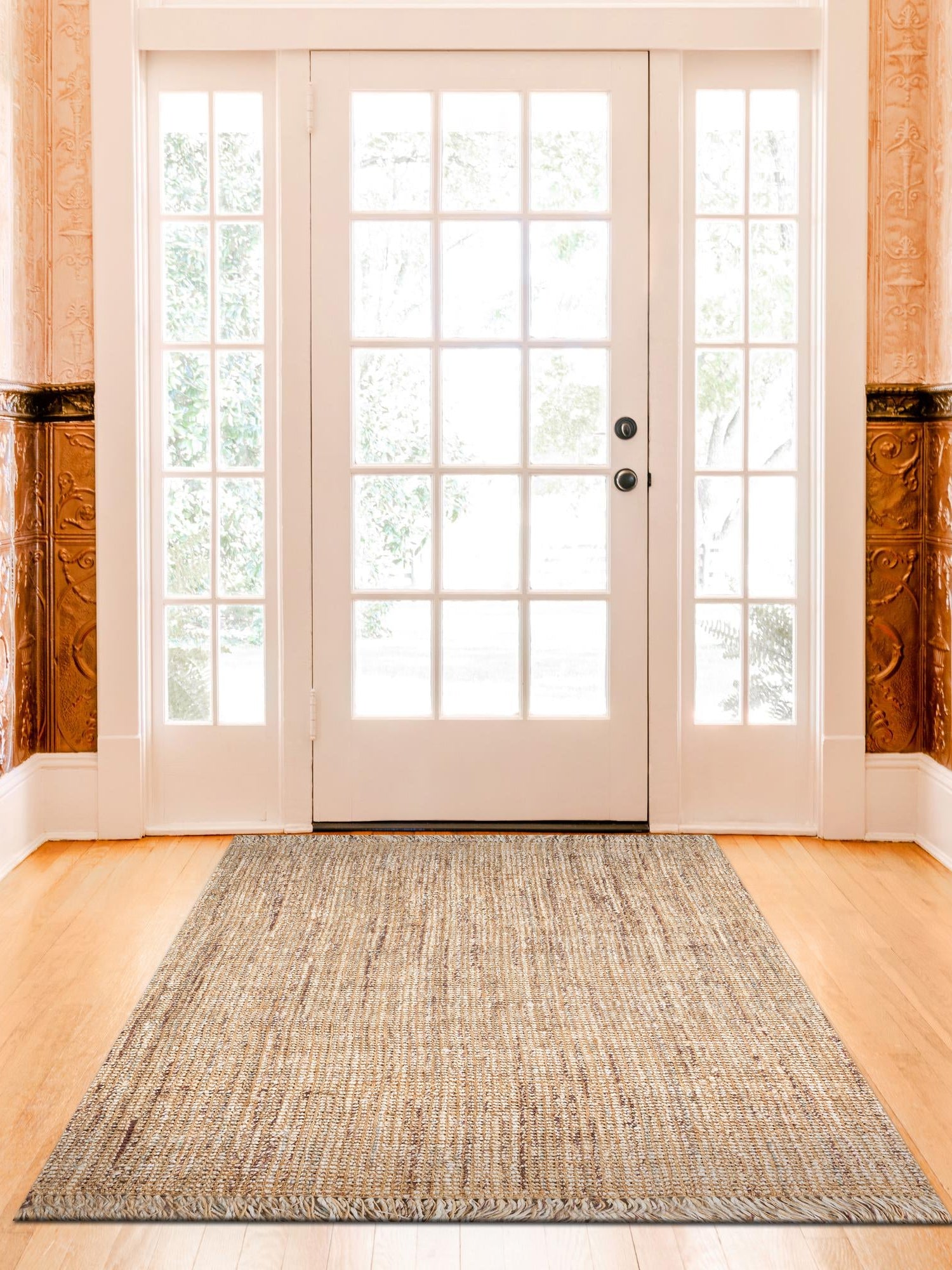 Natural 5' 1 x 8' Chunky Jute Rectangle Area Rug 100% All Natural Jute Sustainable Eco-Friendly Carpet Mat for Natural Interior Design Homes for Sale at Rug Engine