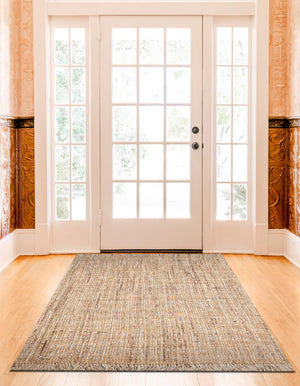 Natural 5' 1 x 8' Chunky Jute Rectangle Area Rug 100% All Natural Jute Sustainable Eco-Friendly Carpet Mat for Natural Interior Design Homes for Sale at Rug Engine