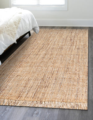 Natural 2' x 3' 1 Chunky Jute Rectangle Area Rug 100% All Natural Jute Sustainable Eco-Friendly Carpet Mat for Natural Interior Design Homes for Sale at Rug Engine