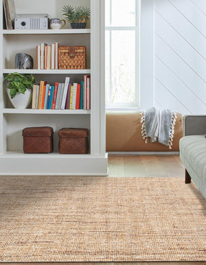 Natural 3' 1 x 5' 1 Chunky Jute Rectangle Area Rug 100% All Natural Jute Sustainable Eco-Friendly Carpet Mat for Natural Interior Design Homes for Sale at Rug Engine