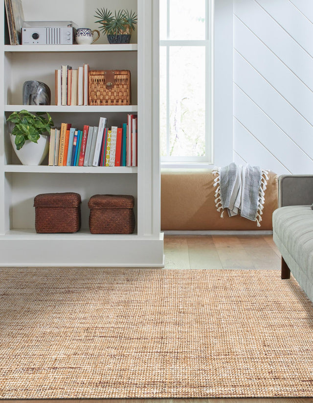 Natural 7' 10 x 10' Chunky Jute Rectangle Area Rug 100% All Natural Jute Sustainable Eco-Friendly Carpet Mat for Natural Interior Design Homes for Sale at Rug Engine