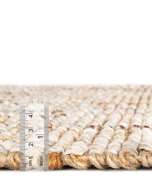 Natural 7' 10 x 7' 10 Chunky Jute Square Area Rug 100% All Natural Jute Sustainable Eco-Friendly Carpet Mat for Natural Interior Design Homes for Sale at Rug Engine