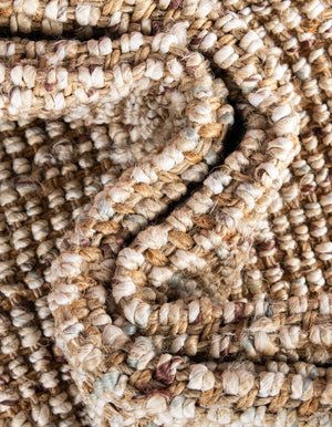 Natural 7' 10 x 7' 10 Chunky Jute Square Area Rug 100% All Natural Jute Sustainable Eco-Friendly Carpet Mat for Natural Interior Design Homes for Sale at Rug Engine