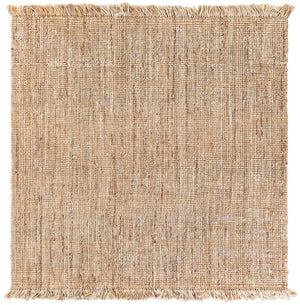 Natural 7' 10 x 7' 10 Chunky Jute Square Area Rug 100% All Natural Jute Sustainable Eco-Friendly Carpet Mat for Natural Interior Design Homes for Sale at Rug Engine