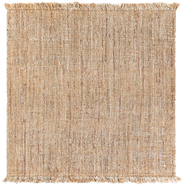 Natural 7' 10 x 7' 10 Chunky Jute Square Area Rug 100% All Natural Jute Sustainable Eco-Friendly Carpet Mat for Natural Interior Design Homes for Sale at Rug Engine