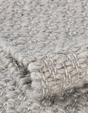 Gray 7' 10 x 7' 10 Lattice Wool Square Area Rug All Natural Hand Woven Geometric Wool Carpet for Living, Dining, Office, Dorm Room Indoor Decor for Sale at Rug Engine