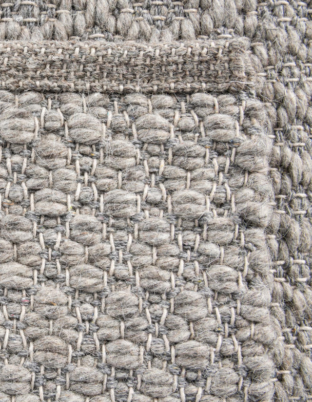 Gray 7' 10 x 7' 10 Lattice Wool Square Area Rug All Natural Hand Woven Geometric Wool Carpet for Living, Dining, Office, Dorm Room Indoor Decor for Sale at Rug Engine