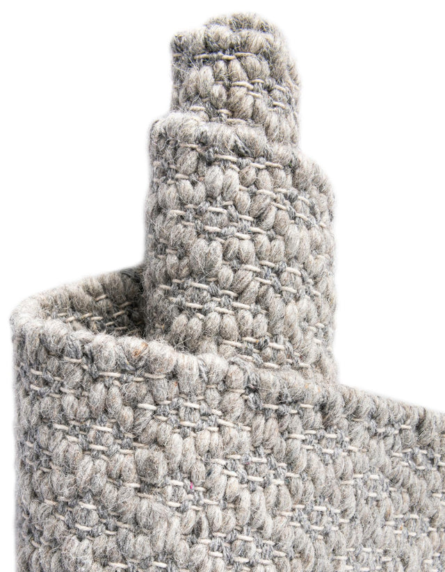 Gray 7' 10 x 7' 10 Lattice Wool Square Area Rug All Natural Hand Woven Geometric Wool Carpet for Living, Dining, Office, Dorm Room Indoor Decor for Sale at Rug Engine