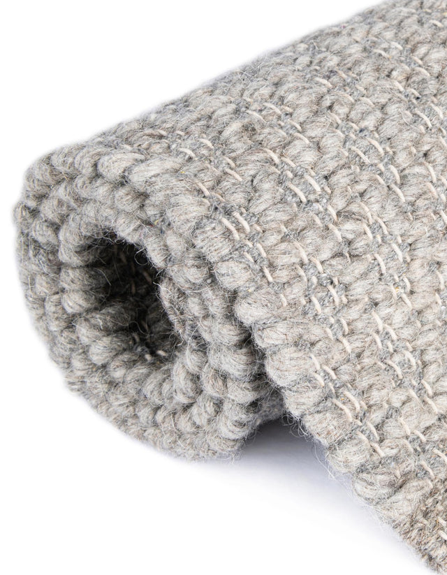 Gray 7' 10 x 7' 10 Lattice Wool Square Area Rug All Natural Hand Woven Geometric Wool Carpet for Living, Dining, Office, Dorm Room Indoor Decor for Sale at Rug Engine
