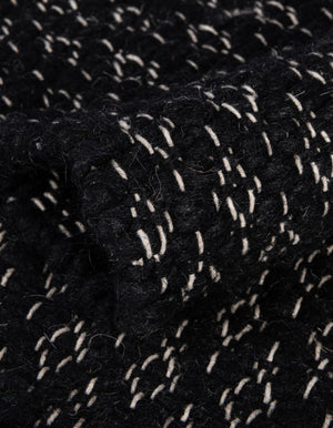 Black 7' 10 x 7' 10 Lattice Wool Square Area Rug All Natural Hand Woven Geometric Wool Carpet for Living, Dining, Office, Dorm Room Indoor Decor for Sale at Rug Engine