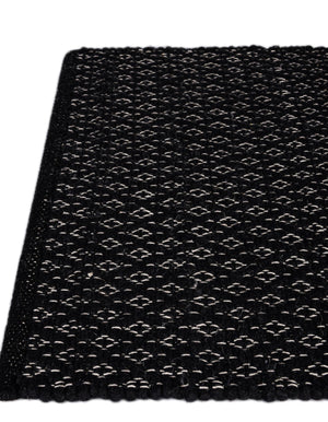 Black 7' 10 x 7' 10 Lattice Wool Square Area Rug All Natural Hand Woven Geometric Wool Carpet for Living, Dining, Office, Dorm Room Indoor Decor for Sale at Rug Engine