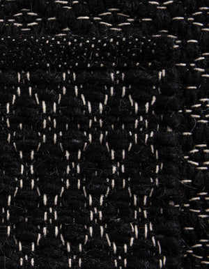 Black 7' 10 x 7' 10 Lattice Wool Square Area Rug All Natural Hand Woven Geometric Wool Carpet for Living, Dining, Office, Dorm Room Indoor Decor for Sale at Rug Engine