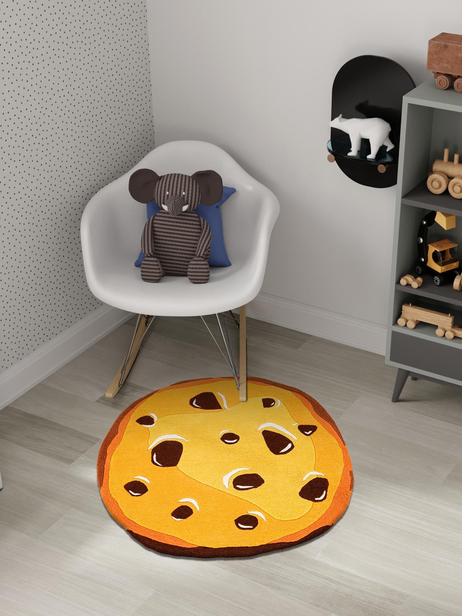 Light Brown 7' 10 x 7' 10 Playtime Kids Wool Freeform Area Rug for Baby Nursery, Toddler Playroom,  Bedrooms Hand Tufted High Quality Dense  Wool Pile Natural Carpet for Sale at Rug Engine