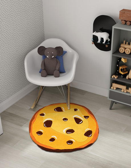Light Brown 7' 10 x 7' 10 Playtime Kids Wool Freeform Area Rug for Baby Nursery, Toddler Playroom,  Bedrooms Hand Tufted High Quality Dense  Wool Pile Natural Carpet for Sale at Rug Engine
