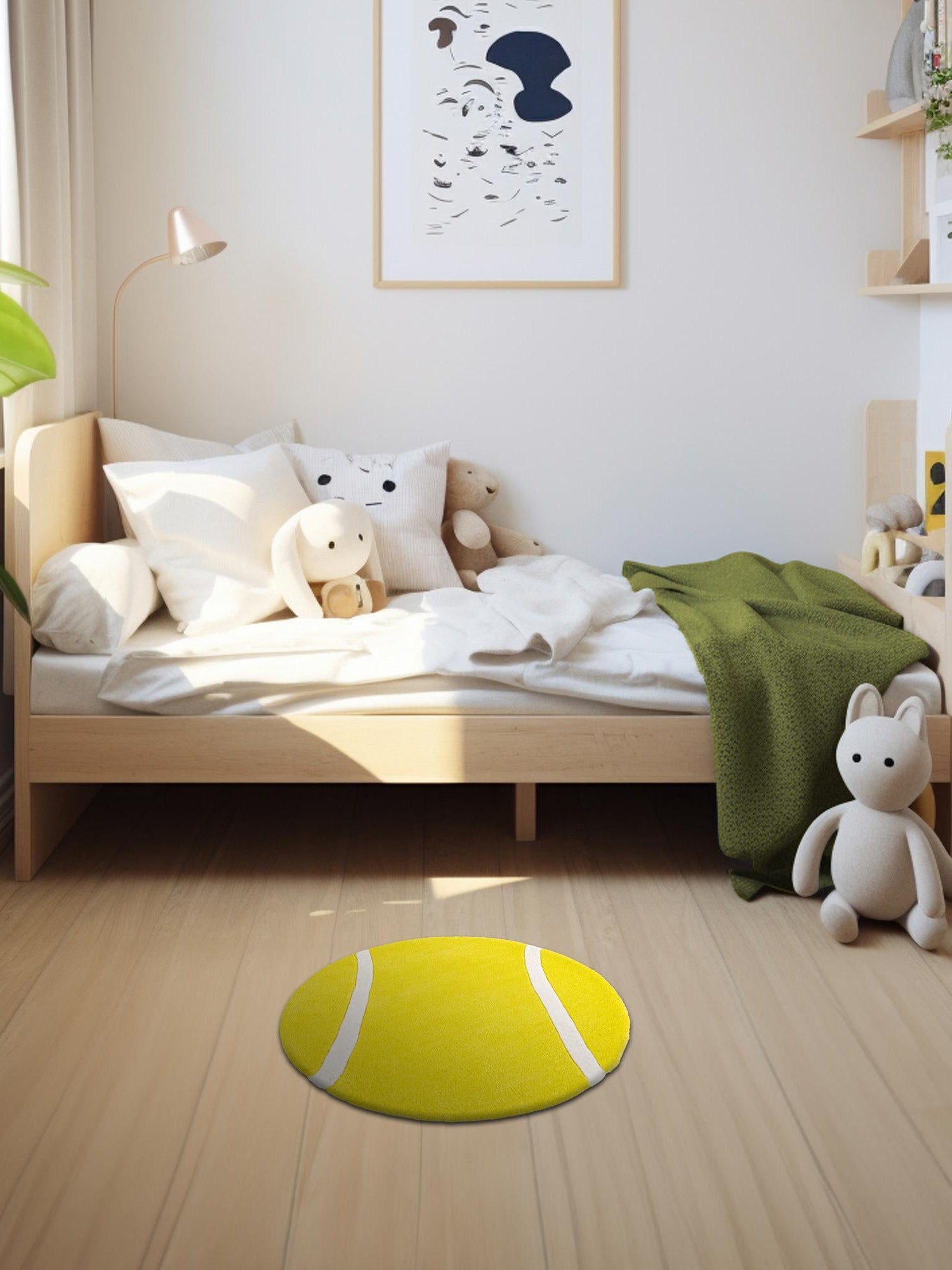 Yellow 3' 1 x 3' 1 Playtime Kids Wool Freeform Area Rug for Baby Nursery, Toddler Playroom,  Bedrooms Hand Tufted High Quality Dense  Wool Pile Natural Carpet for Sale at Rug Engine