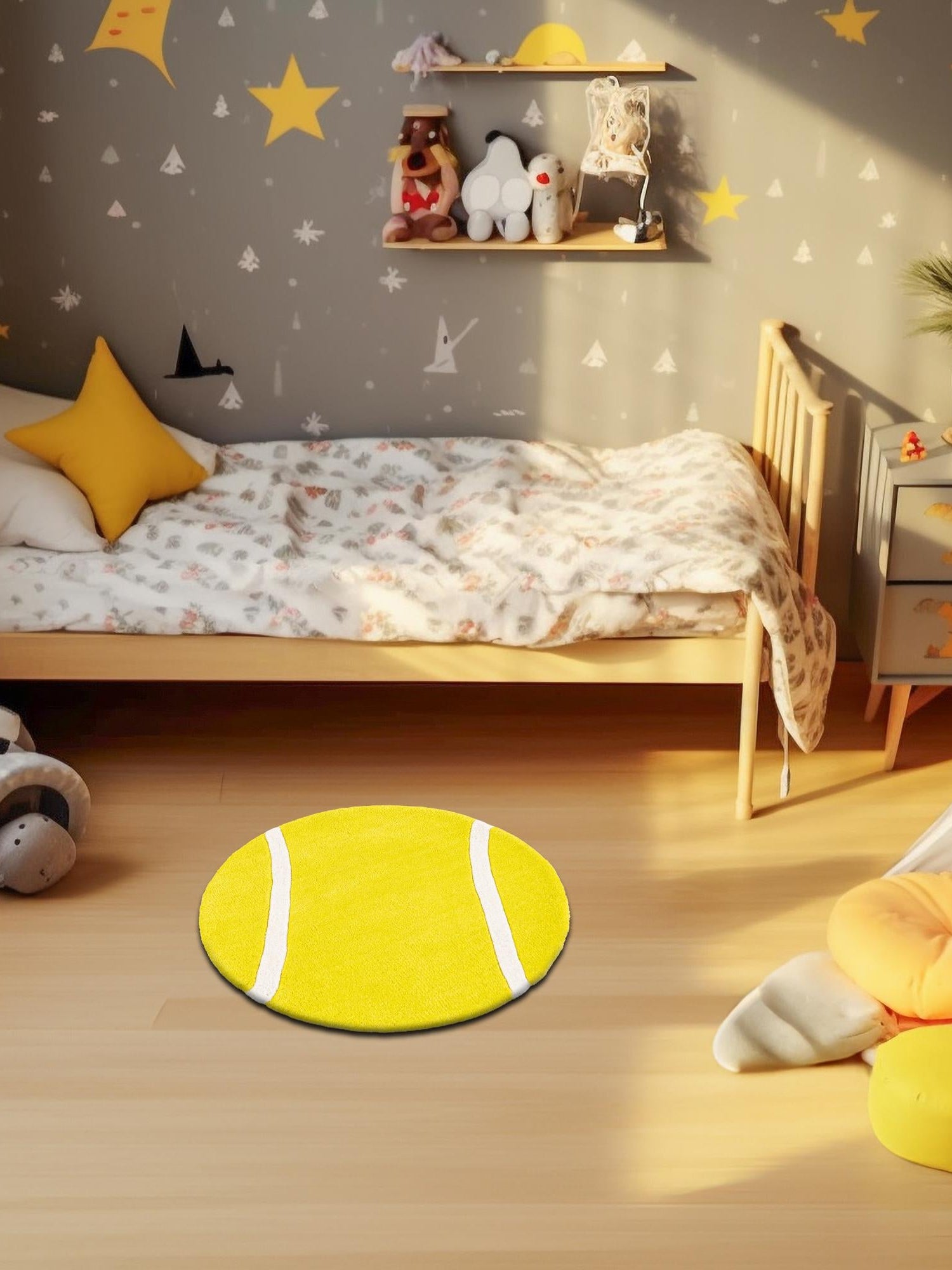 Yellow 3' 1 x 3' 1 Playtime Kids Wool Freeform Area Rug for Baby Nursery, Toddler Playroom,  Bedrooms Hand Tufted High Quality Dense  Wool Pile Natural Carpet for Sale at Rug Engine