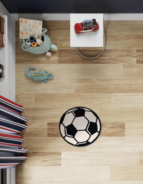 Black and White 3' 1 x 3' 1 Playtime Kids Wool Freeform Area Rug for Baby Nursery, Toddler Playroom,  Bedrooms Hand Tufted High Quality Dense  Wool Pile Natural Carpet for Sale at Rug Engine