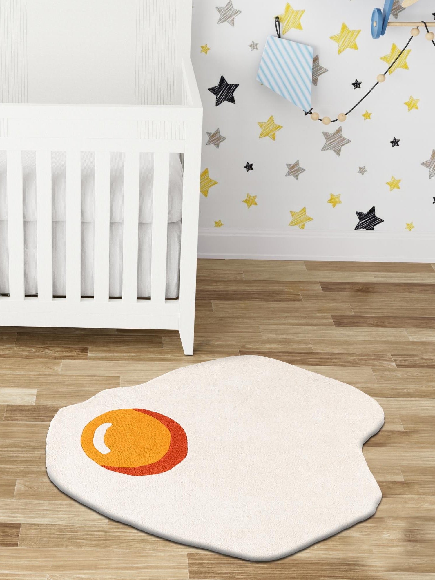 White 7' 10 x 7' 10 Playtime Kids Wool Freeform Area Rug for Baby Nursery, Toddler Playroom,  Bedrooms Hand Tufted High Quality Dense  Wool Pile Natural Carpet for Sale at Rug Engine