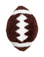 Hand Made 100% Lambskin Brown 1' 1 x 1' 9 Football Accent Luxury Throw Pillow Sports Ball for Unique Modern Interior Design for Sale at Rug Engine