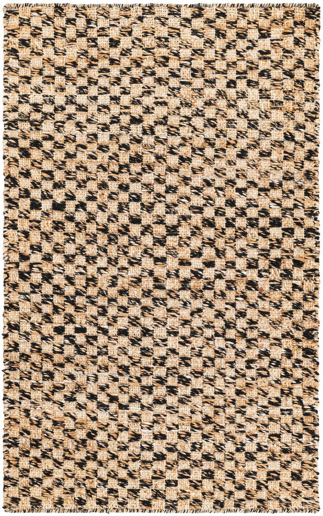 Black and Natural 3' 3 x 5' 3 Checkered Jute Wool Rectangle Area Rug 60% Jute & 40% Wool Geometric All Natural Eco-Friendly Sustainable Carpet for Contemporary Design Decorating for Sale at Rug Engine