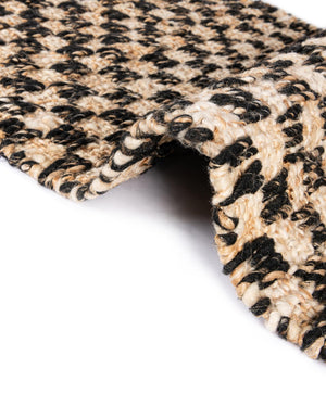 Black and Natural 2' 2 x 3' 1 Checkered Jute Wool Rectangle Area Rug 60% Jute & 40% Wool Geometric All Natural Eco-Friendly Sustainable Carpet for Contemporary Design Decorating for Sale at Rug Engine