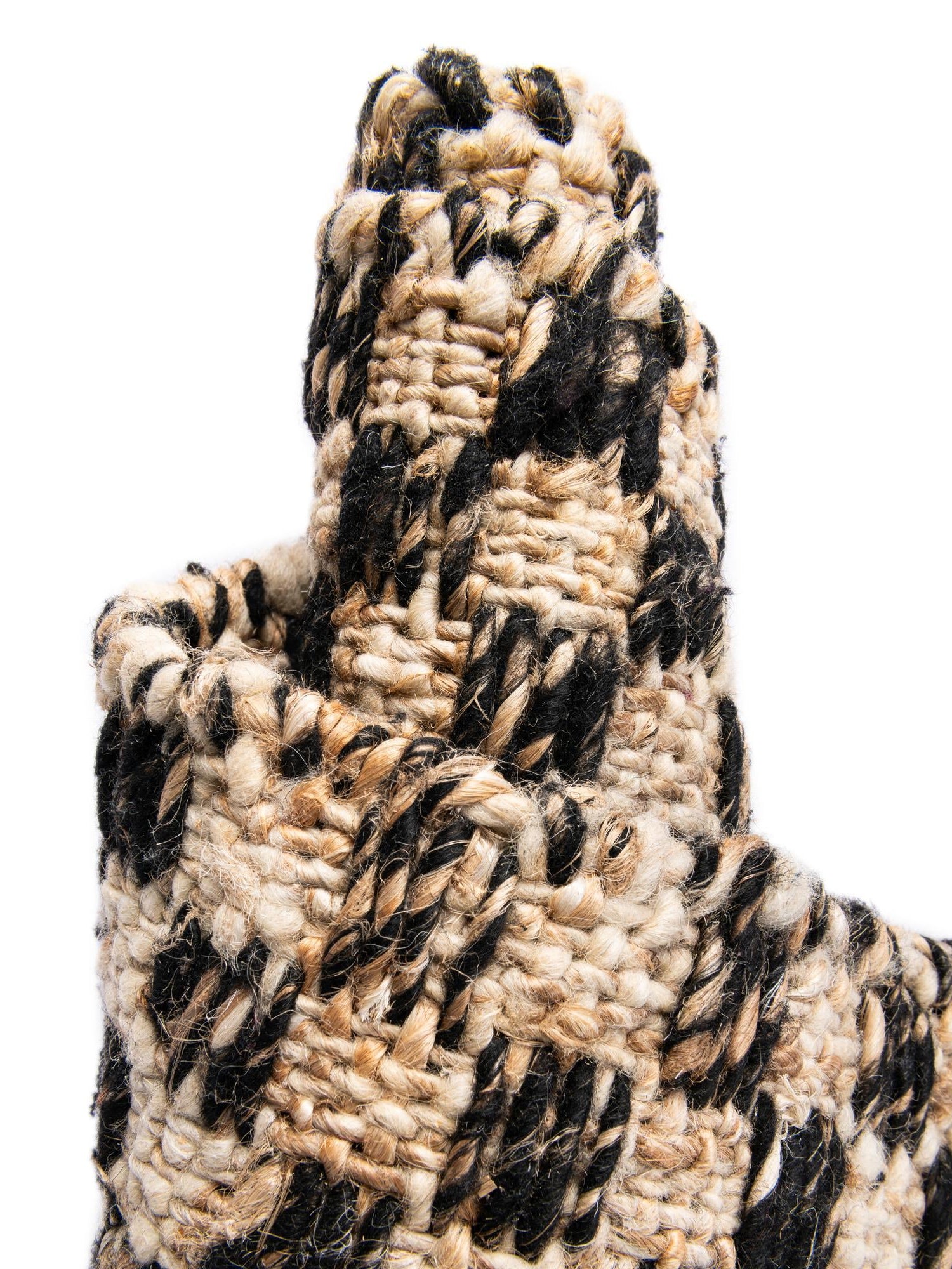 Black and Natural 4' 1 x 6' 1 Checkered Jute Wool Rectangle Area Rug 60% Jute & 40% Wool Geometric All Natural Eco-Friendly Sustainable Carpet for Contemporary Design Decorating for Sale at Rug Engine