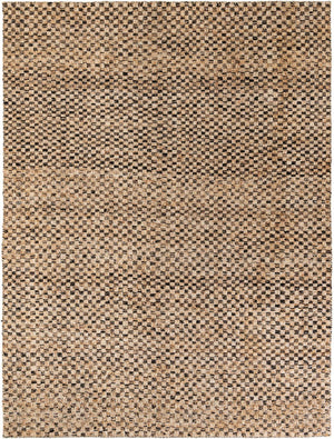 Black and Natural 9' x 12' Checkered Jute Wool Rectangle Area Rug 60% Jute & 40% Wool Geometric All Natural Eco-Friendly Sustainable Carpet for Contemporary Design Decorating for Sale at Rug Engine