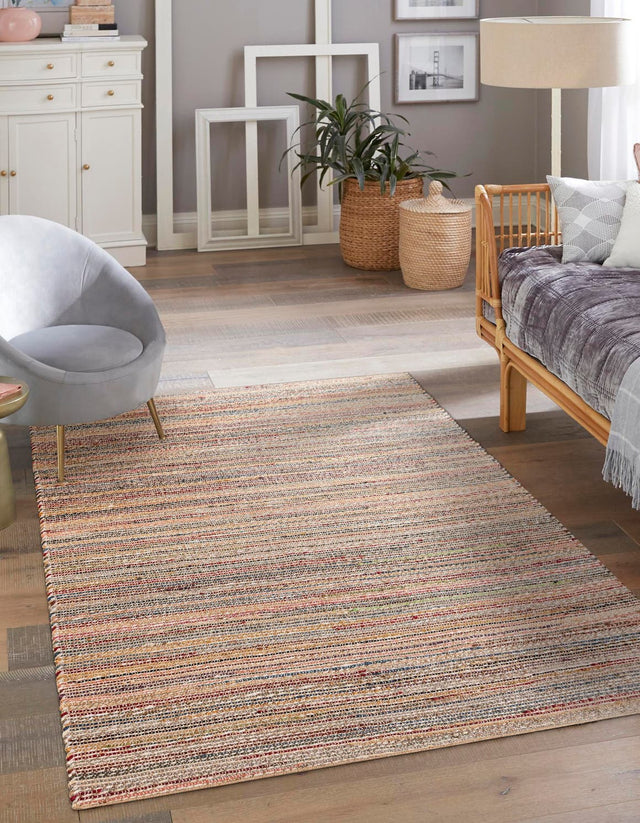 Multicolor 5' 1 x 8' Chunky Jute Rectangle Area Rug 100% All Natural Jute Sustainable Eco-Friendly Carpet Mat for Natural Interior Design Homes for Sale at Rug Engine