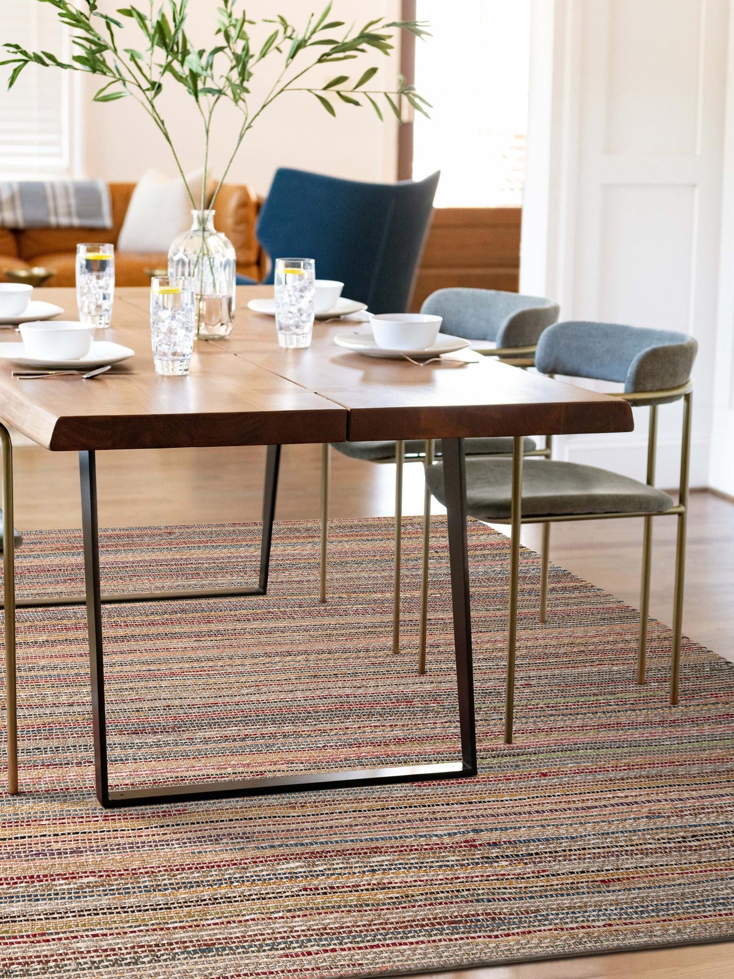 Multicolor 4' 1 x 6' 1 Chunky Jute Rectangle Area Rug 100% All Natural Jute Sustainable Eco-Friendly Carpet Mat for Natural Interior Design Homes for Sale at Rug Engine