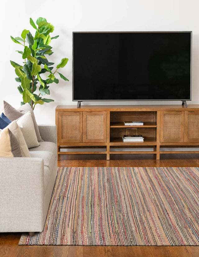Multicolor 3' 1 x 5' 1 Chunky Jute Rectangle Area Rug 100% All Natural Jute Sustainable Eco-Friendly Carpet Mat for Natural Interior Design Homes for Sale at Rug Engine