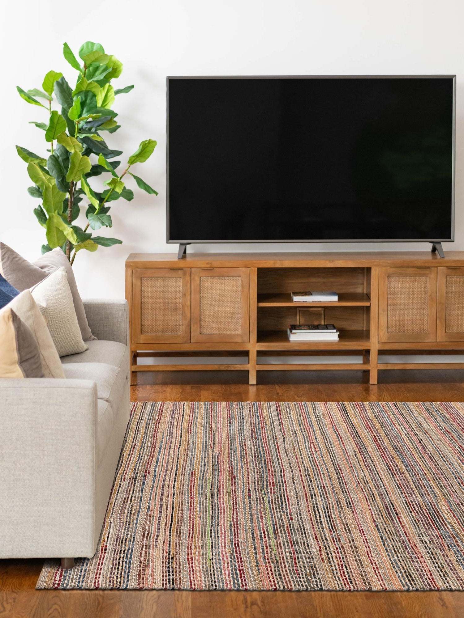 Multicolor 2' x 3' 1 Chunky Jute Rectangle Area Rug 100% All Natural Jute Sustainable Eco-Friendly Carpet Mat for Natural Interior Design Homes for Sale at Rug Engine