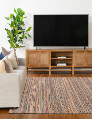Multicolor 5' 1 x 8' Chunky Jute Rectangle Area Rug 100% All Natural Jute Sustainable Eco-Friendly Carpet Mat for Natural Interior Design Homes for Sale at Rug Engine