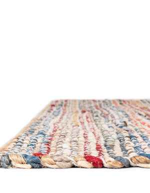 Multicolor 7' 10 x 10' Chunky Jute Rectangle Area Rug 100% All Natural Jute Sustainable Eco-Friendly Carpet Mat for Natural Interior Design Homes for Sale at Rug Engine