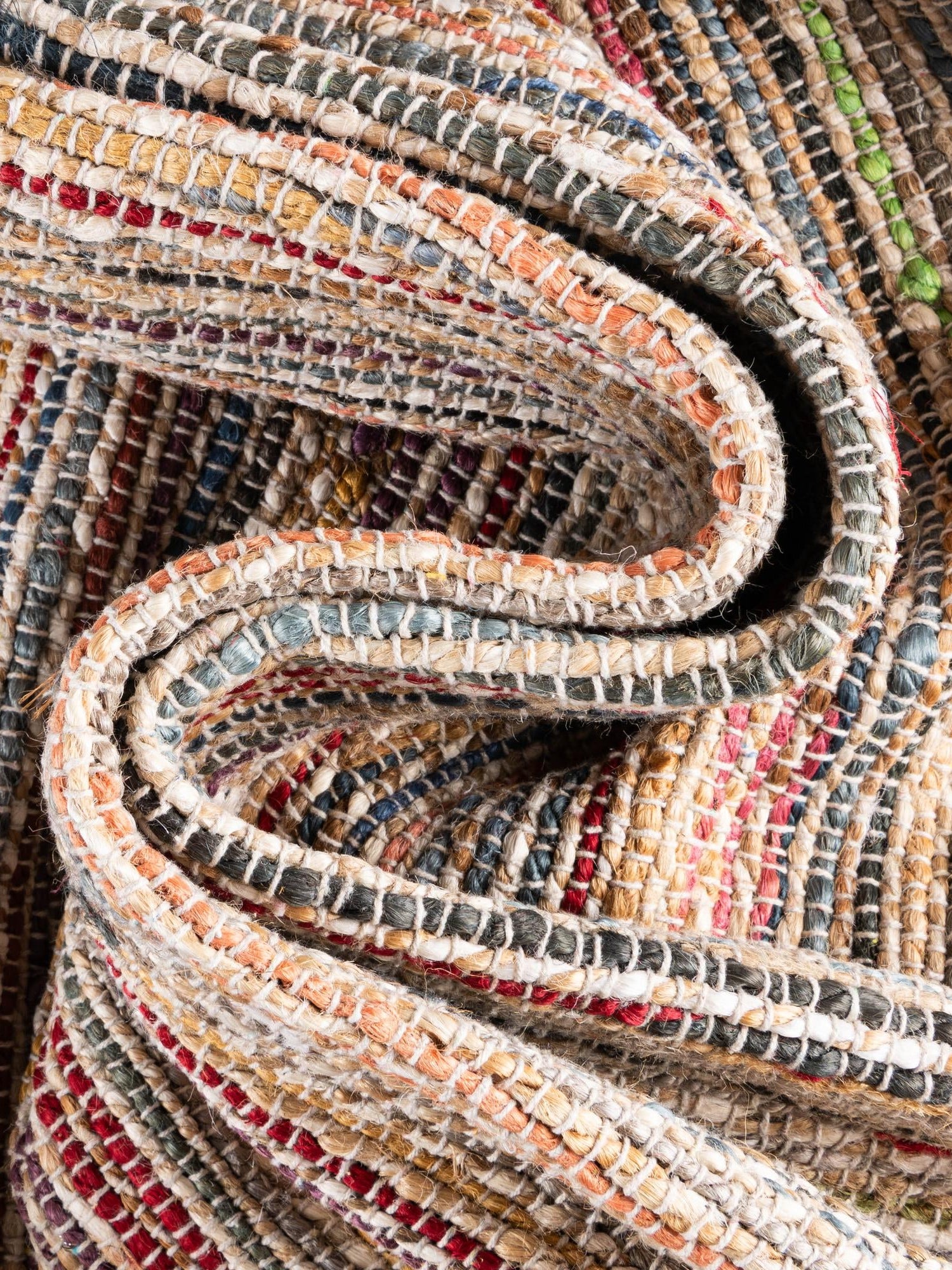 Multicolor 2' x 3' 1 Chunky Jute Rectangle Area Rug 100% All Natural Jute Sustainable Eco-Friendly Carpet Mat for Natural Interior Design Homes for Sale at Rug Engine