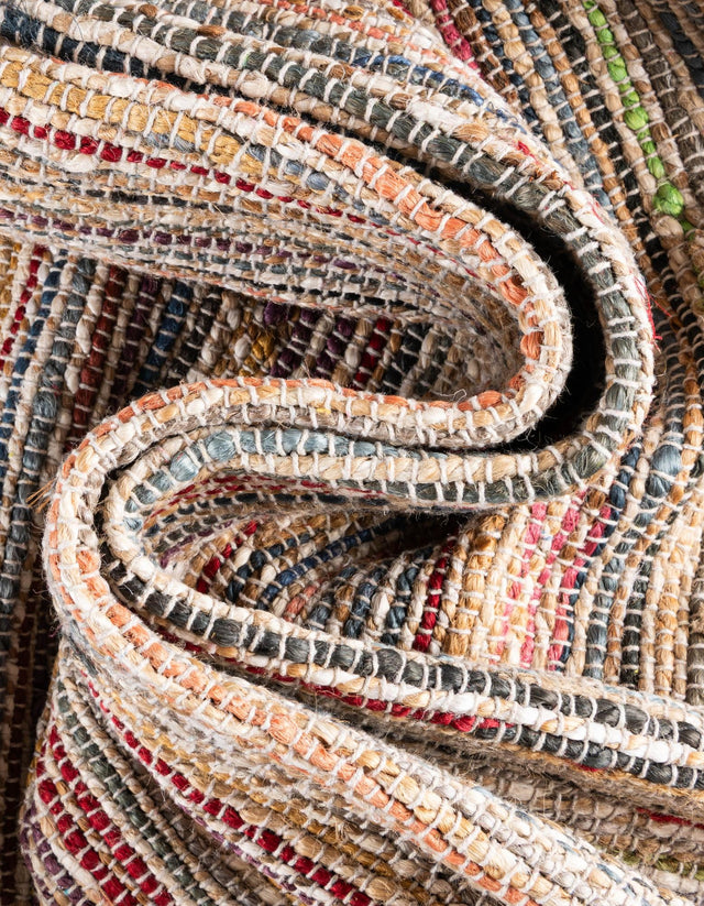 Multicolor 7' 10 x 10' Chunky Jute Rectangle Area Rug 100% All Natural Jute Sustainable Eco-Friendly Carpet Mat for Natural Interior Design Homes for Sale at Rug Engine