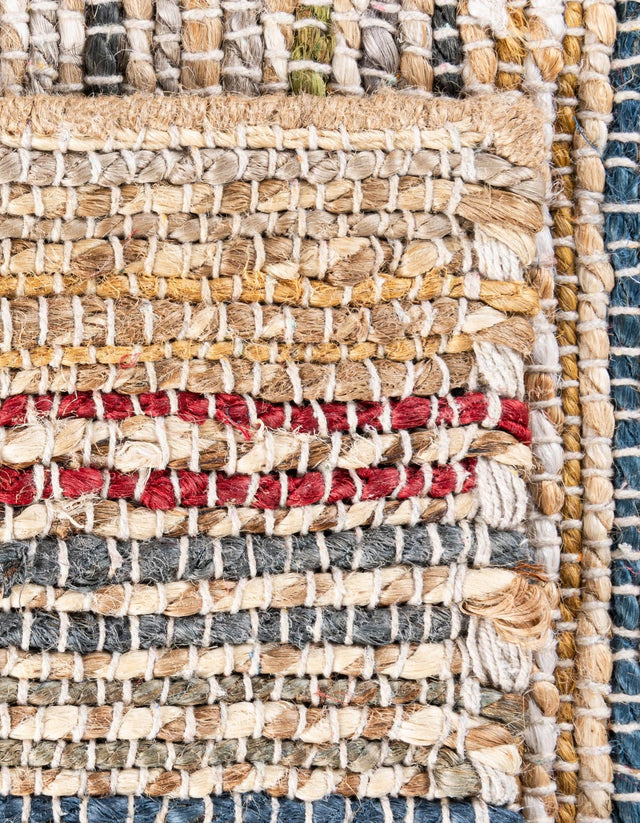 Multicolor 5' 1 x 8' Chunky Jute Rectangle Area Rug 100% All Natural Jute Sustainable Eco-Friendly Carpet Mat for Natural Interior Design Homes for Sale at Rug Engine