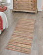 Multicolor 2' x 6' 1 Chunky Jute Runner Area Rug 100% All Natural Jute Sustainable Eco-Friendly Carpet Mat for Natural Interior Design Homes for Sale at Rug Engine