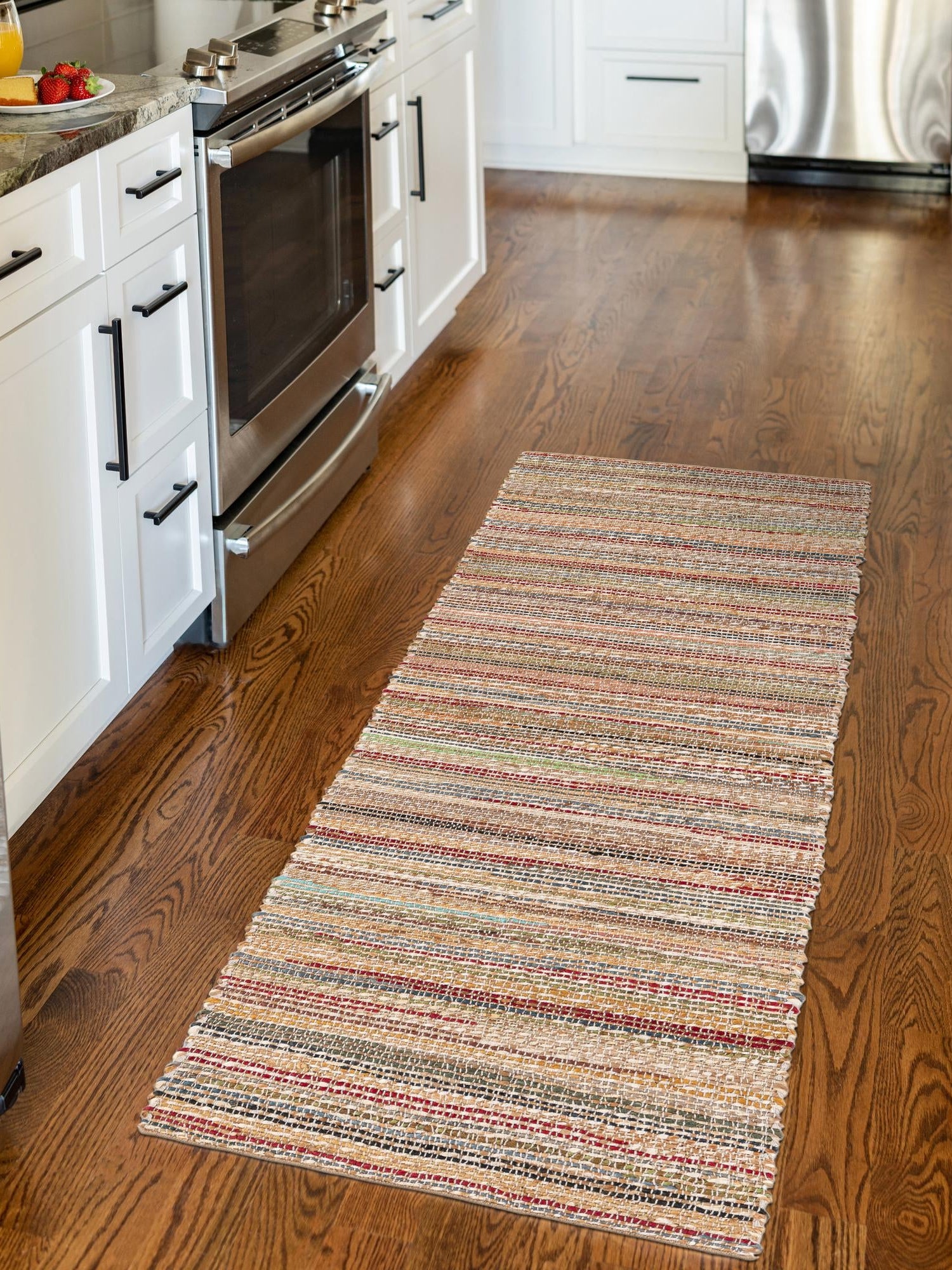 Multicolor 2' x 6' 1 Chunky Jute Runner Area Rug 100% All Natural Jute Sustainable Eco-Friendly Carpet Mat for Natural Interior Design Homes for Sale at Rug Engine