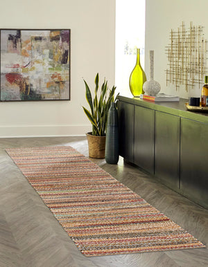 Multicolor 2' 7 x 12' Chunky Jute Runner Area Rug 100% All Natural Jute Sustainable Eco-Friendly Carpet Mat for Natural Interior Design Homes for Sale at Rug Engine